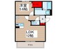 E．Ｉ．レジデンス Ｂ 1LDKの間取り