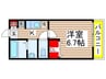 セルポセイドン 1Kの間取り