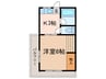 コウノハイツ 1Kの間取り