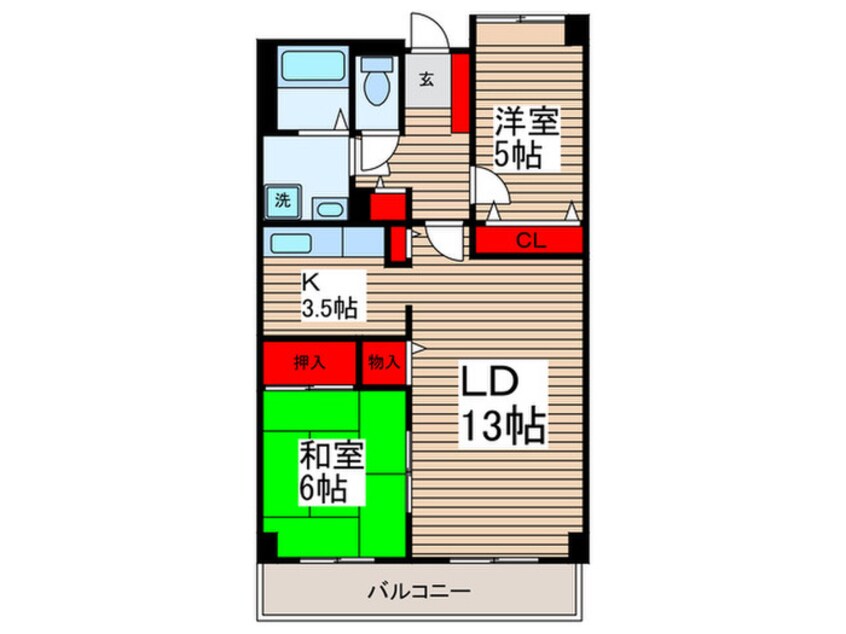 間取図 アクシス高砂