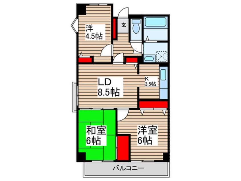 間取図 アクシス高砂