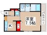 ドミール西初石Ａ棟 1Kの間取り