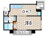 高野館Ⅱ 1DKの間取り