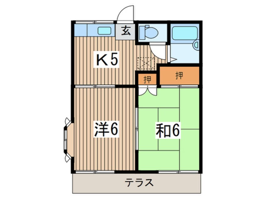 間取図 グランデュ－ル花水Ａ