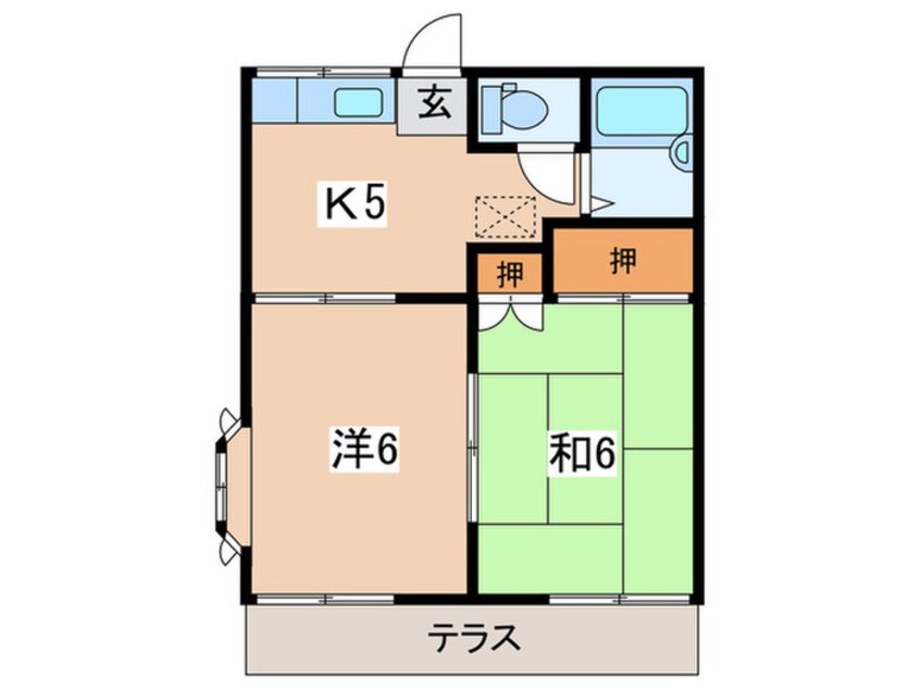 間取図 グランデュ－ル花水Ａ