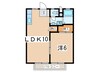 綾南ハイツ 1LDKの間取り