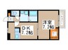 ｃｏｍｆｏｒｔ稲荷 1DKの間取り