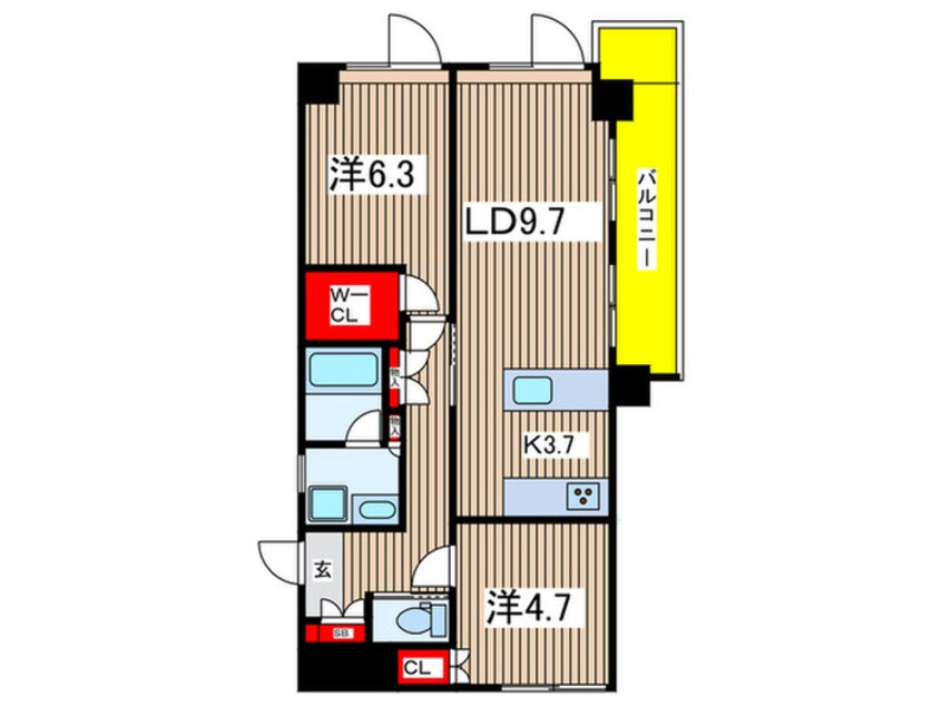 間取図 パークキューブ小岩