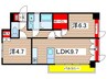 パークキューブ小岩 2LDKの間取り