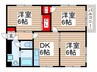 ヒルトップ南流山 3DKの間取り