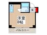 市川ビラ 1Rの間取り