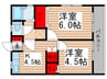 ハイツ杉 2Kの間取り