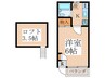 メゾンブラン天文台 1Kの間取り