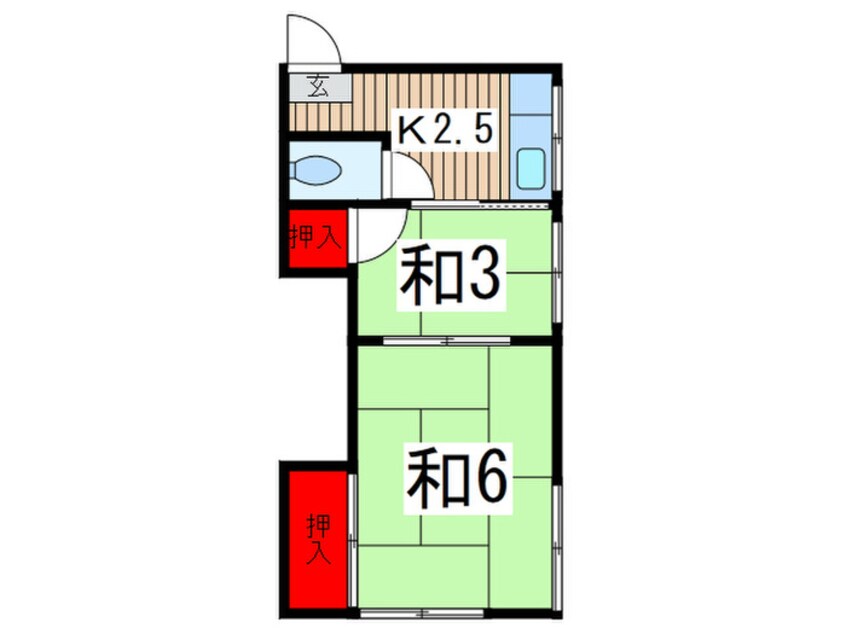 間取図 たけおか荘