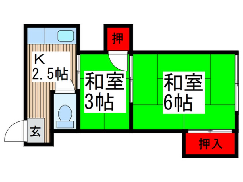 間取図 たけおか荘