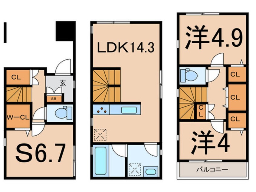 間取図 Ｋｏｌｅｔ大口＃０７