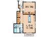 北見小路東棟 1LDKの間取り