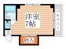 フラワ－ハイツ 1Rの間取り