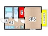 サンライズヒル 1Kの間取り