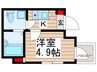 ＭＥＬＤＩＡ南花畑Ａ 1Rの間取り