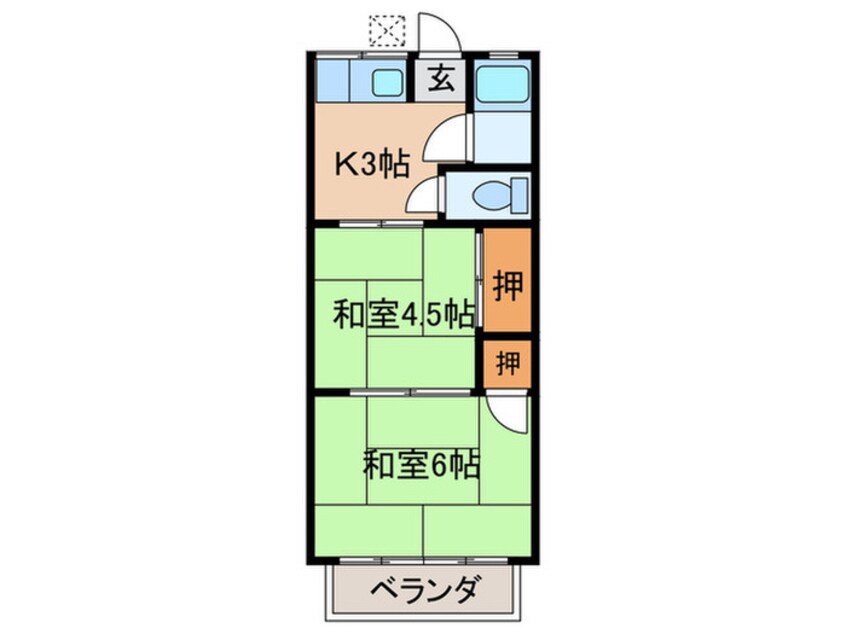 間取図 コ－ポ深瀬