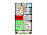 ESPACIO HATOGAYA 2DKの間取り