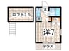 パレス西寺尾 1Rの間取り