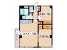 ミュ－ライフステ－ション 2LDKの間取り