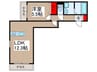 カントリーマム邦菊 1LDKの間取り