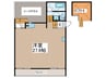 APARTMENT　CLOUD　Ｂ棟 1Rの間取り