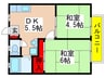 オメガハイツ 2DKの間取り