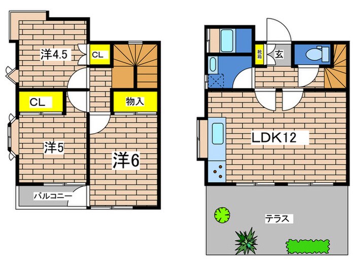 間取り図 上柏尾町テラスハウス