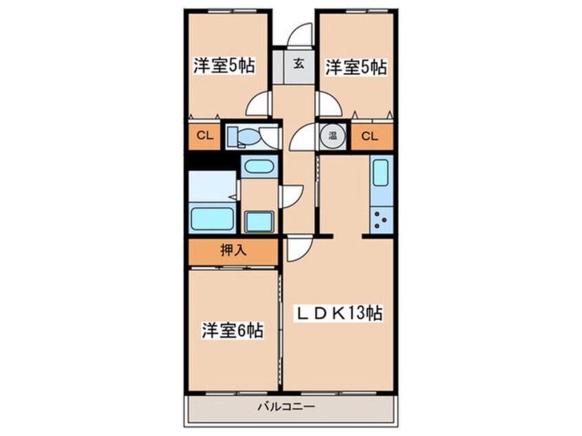 間取図 コーポ鶴巻(710)