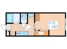 グリ－ンフラット 1Kの間取り