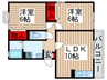 メイプルハウスA 2LDKの間取り