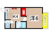 メゾンエフ 1Kの間取り