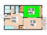メイプルＫ（２Ｆ） 2DKの間取り