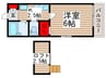 フロ－ラル鹿手袋 1Kの間取り
