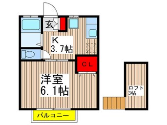 間取図 ロワ－ル八幡Ｂ