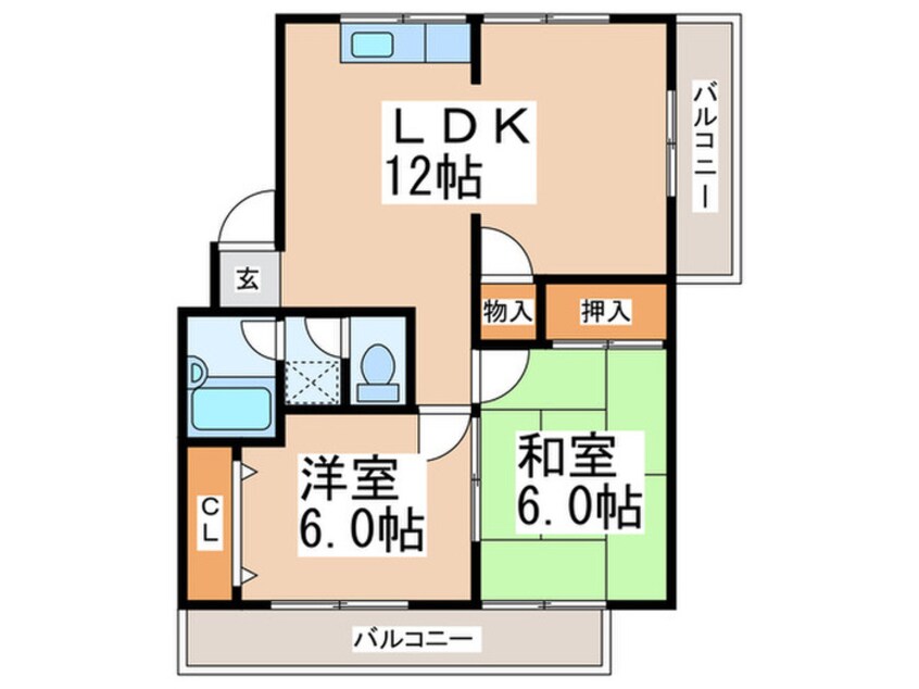 間取図 ハイツベルフラワ－