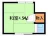 野中荘 1Rの間取り