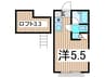 ヒルスミキ上倉田 1Rの間取り