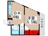 水村コーポ 1DKの間取り