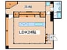 福美ビル 1LDKの間取り