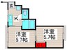 原田荘 2Kの間取り