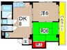 メイプルリ－フ 2DKの間取り