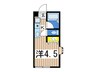 センタ－グリ－ン金沢 1Kの間取り