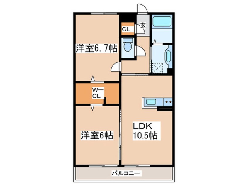 間取図 ﾒｿﾞﾝさくら