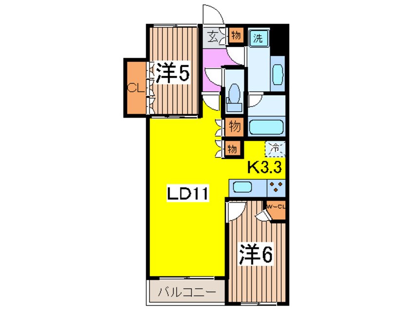 間取図 ｳｨﾙﾛ-ｽﾞ日本橋ﾚｼﾞﾃﾞﾝｽ（202）