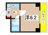 レジデンスキリン 1Kの間取り